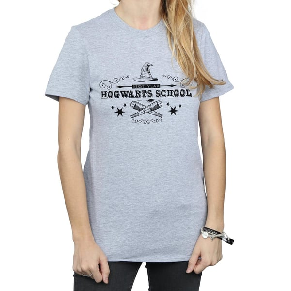 Harry Potter Womens/Ladies Hogwarts First Year Cotton Boyfriend T-Shirt