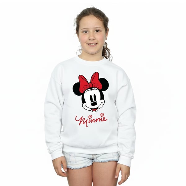 Disney Girls Minnie Mouse Face Sweatshirt