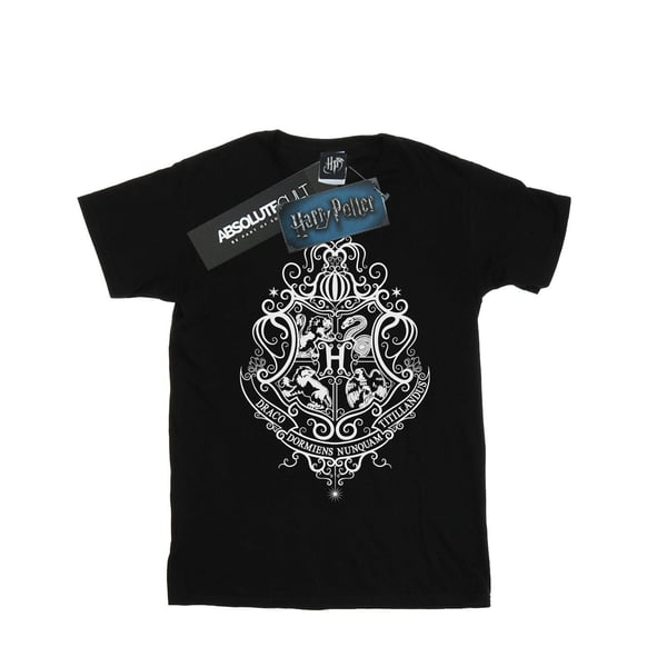 Harry Potter Dam/Dam Hogwarts Draco Dormiens Vapen Bomull Boyfriend T-shirt