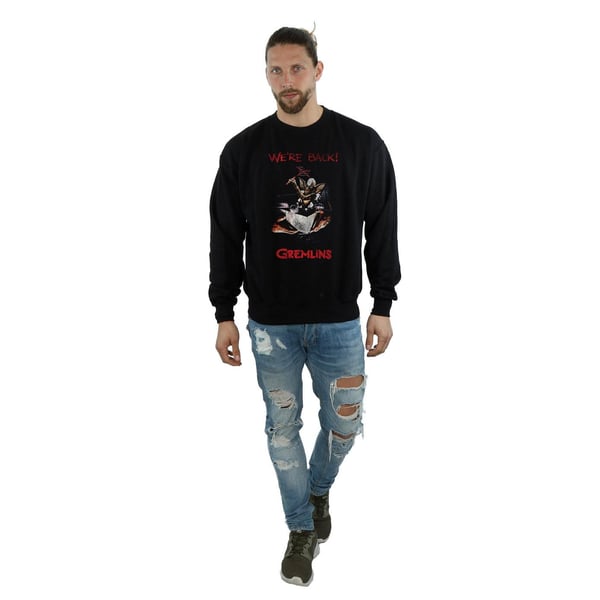 Gremlins Mens Spike Distressed Poster Sweatshirt