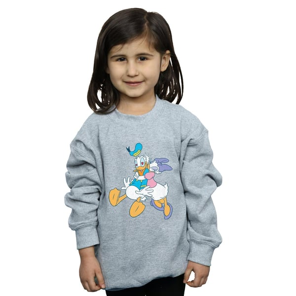 Disney Girls Donald And Daisy Duck Kiss Sweatshirt