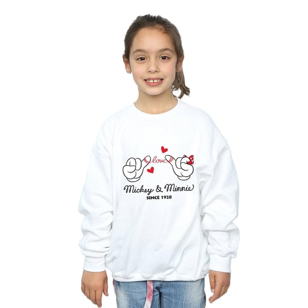 Disney Girls Mickey Mouse Love Hands Sweatshirt