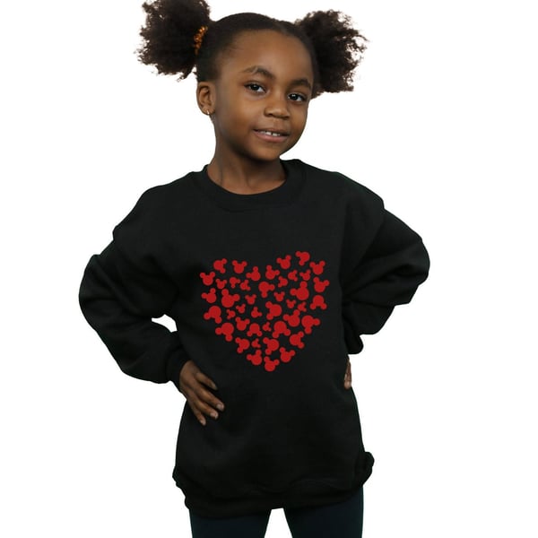 Disney Girls Mickey Mouse Heart Silhouette Sweatshirt