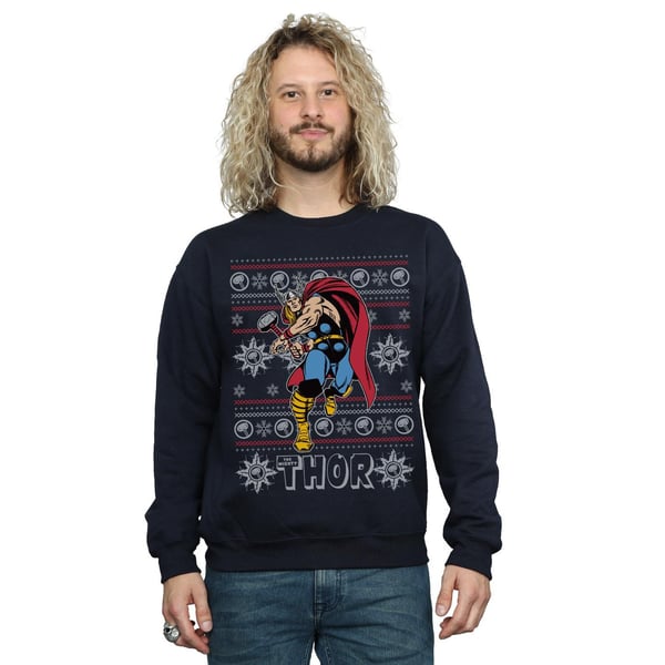 Marvel Mens Thor Fair Isle Sweatshirt