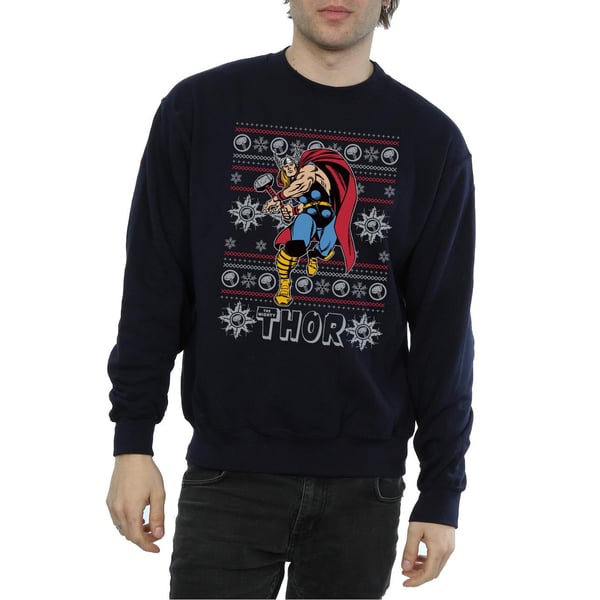 Marvel Mens Thor Fair Isle Sweatshirt
