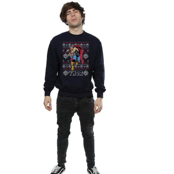 Marvel Mens Thor Fair Isle Sweatshirt