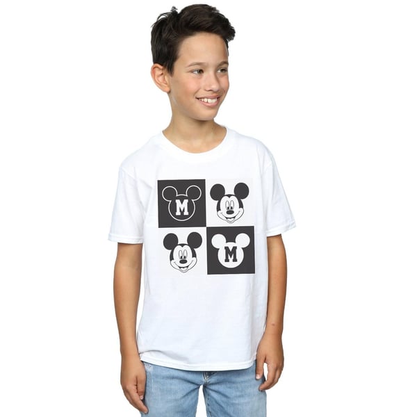 Disney Boys Mickey Mouse Smiling Squares T-Shirt