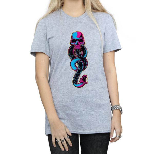 Harry Potter Womens/Ladies Neon Dark Mark Cotton Boyfriend T-Shirt