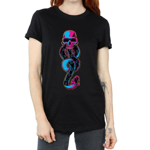 Harry Potter Womens/Ladies Neon Dark Mark Cotton Boyfriend T-Shirt