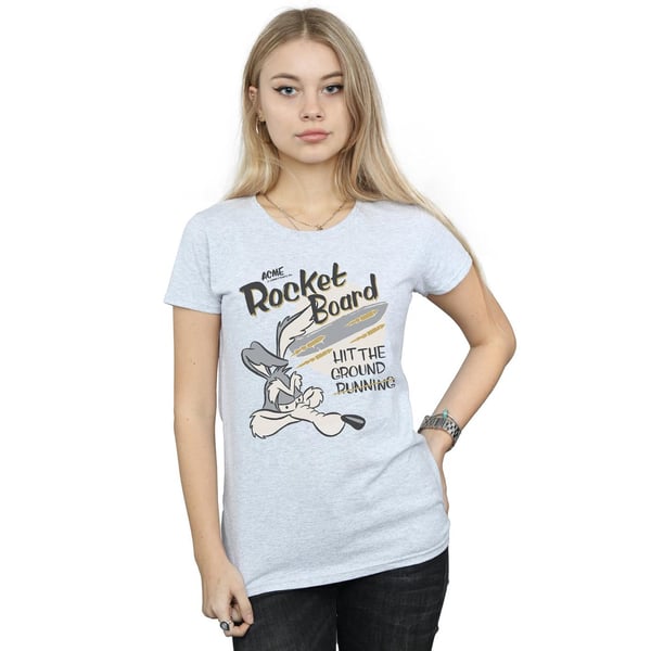 Looney Tunes Womens/Ladies Wile E Coyote Rocket Board Cotton T-Shirt