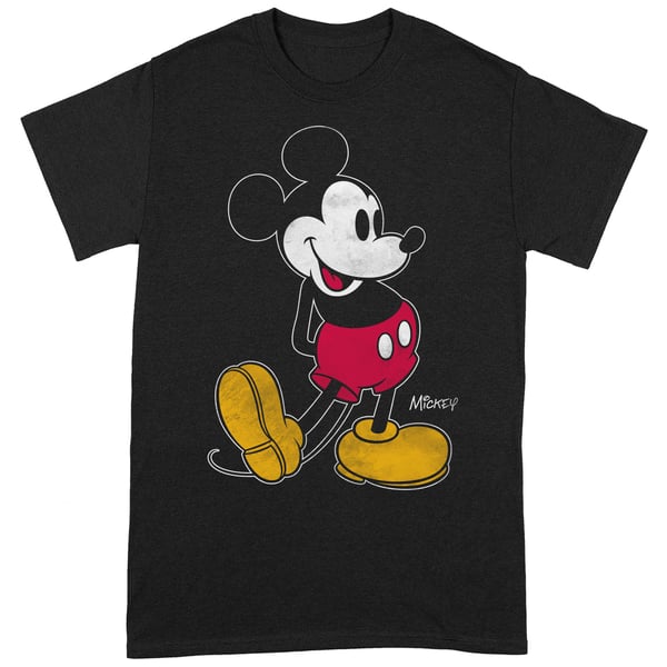 Disney Unisex Adult Classic Kick Mickey Mouse T-Shirt