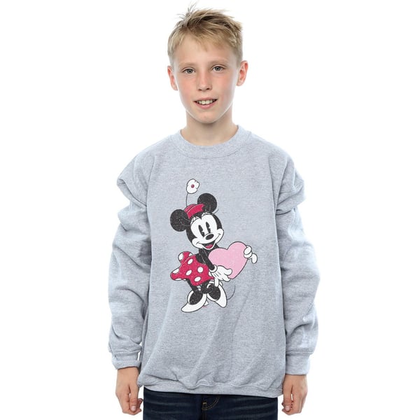 Disney Boys Minnie Mouse Love Heart Sweatshirt