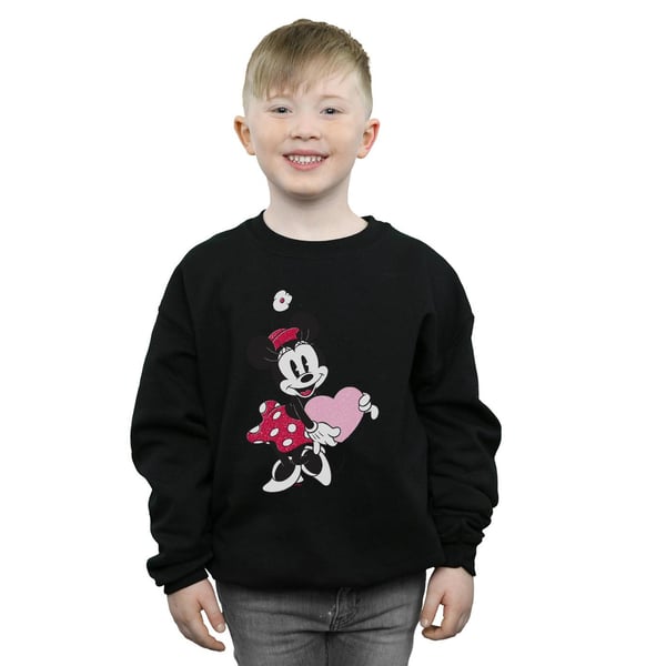 Disney Boys Minnie Mouse Love Heart Sweatshirt