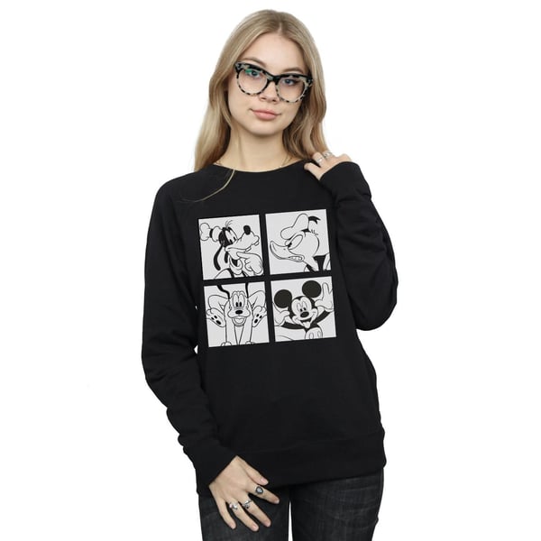 Disney Womens/Ladies Mickey, Donald, Goofy And Pluto Boxed Sweatshirt