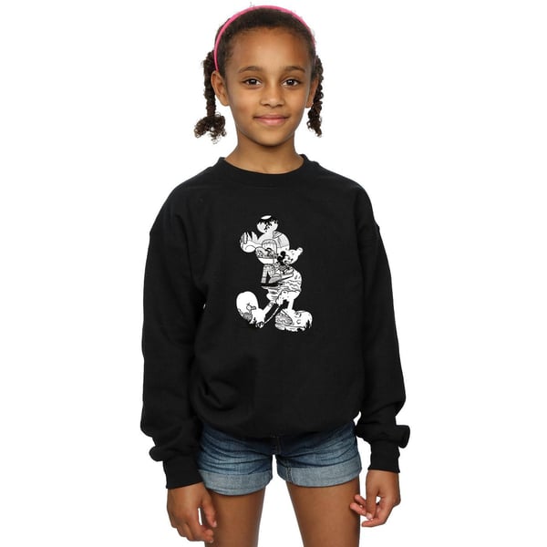 Disney Girls Mickey Mouse Scene Silhouette Sweatshirt
