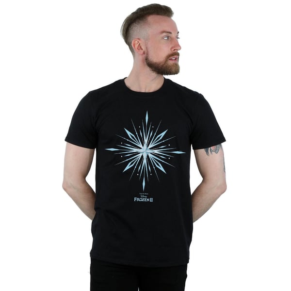 Disney Mens Frozen 2 Elsa Signature Snowflake T-Shirt