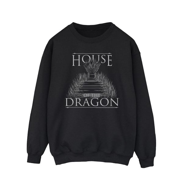 Game Of Thrones: House Of The Dragon Mens Throne Text Sweatshirt