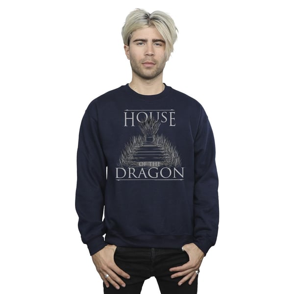 Game Of Thrones: House Of The Dragon Mens Throne Text Sweatshirt