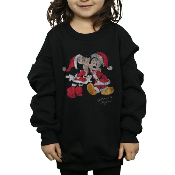 Disney Girls Mickey And Minnie Christmas Kiss Sweatshirt