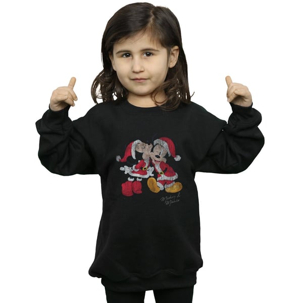 Disney Girls Mickey And Minnie Christmas Kiss Sweatshirt