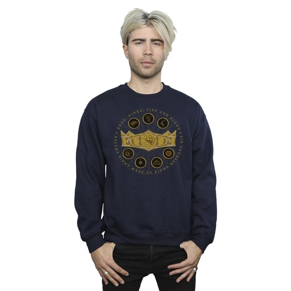 Game Of Thrones: House Of The Dragon Mens Gods Kings Fire And Blood Sweatshirt