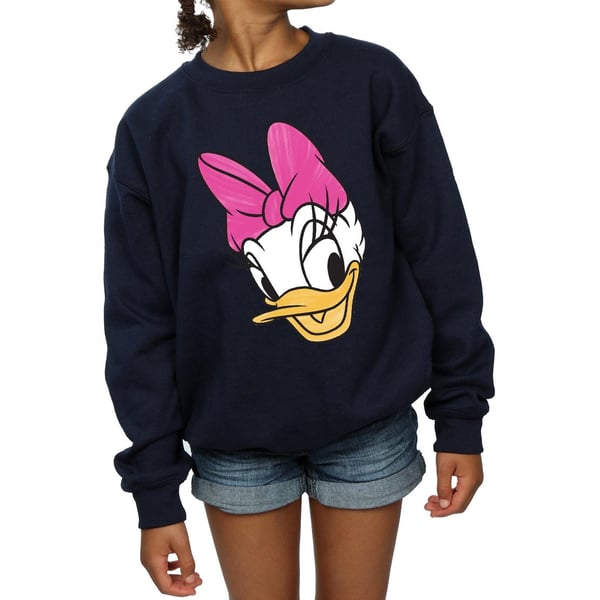 Disney Girls Daisy Duck Head Painted Sweatshirt