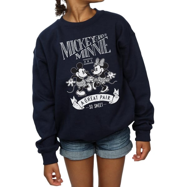 Disney Girls Mickey And Minnie Mouse Great Pair Sweatshirt