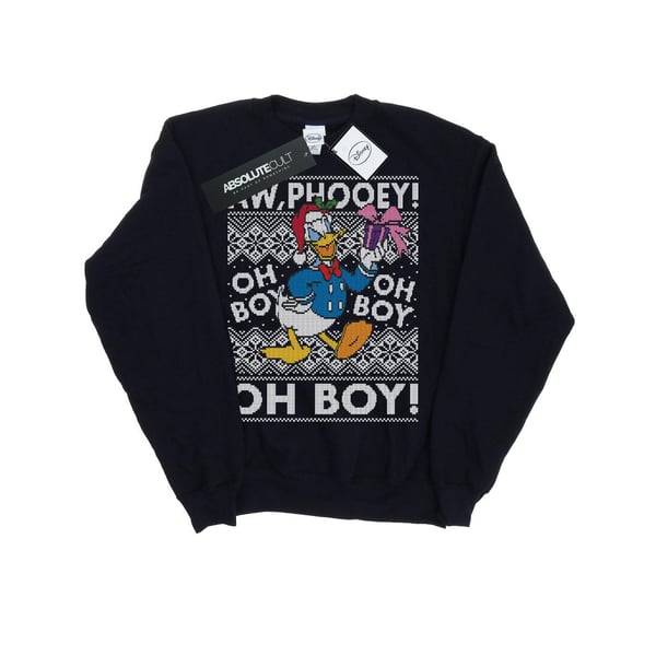 Disney Girls Donald Duck Christmas Fair Isle Sweatshirt