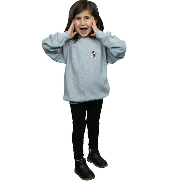 Disney Girls Mickey Mouse Kickin Retro Chest Sweatshirt