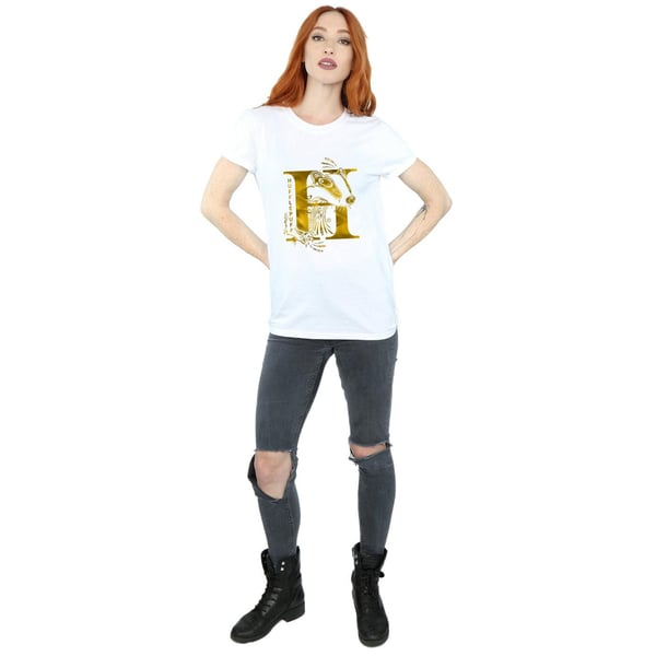 Harry Potter Womens/Ladies Hufflepuff Badger Cotton Boyfriend T-Shirt