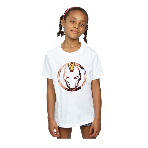 Marvel Girls Iron Man Montage Symbol Cotton T-Shirt