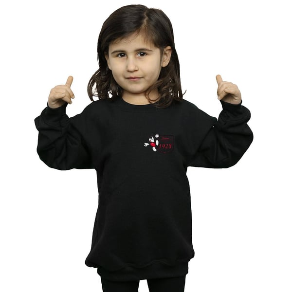 Disney Girls Mickey Mouse Faux Pocket Since 1928 Sweatshirt