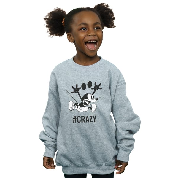 Disney Girls Mickey Mouse #Crazy Sweatshirt