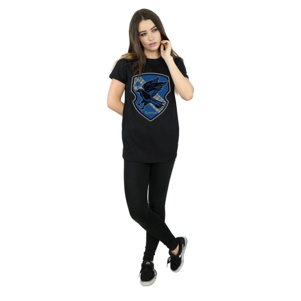 Harry Potter Womens/Ladies Ravenclaw Crest Flat Cotton Boyfriend T-Shirt