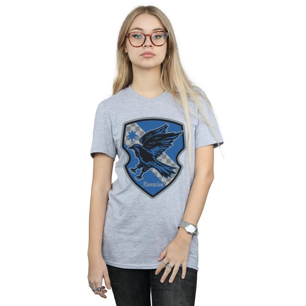 Harry Potter Womens/Ladies Ravenclaw Crest Flat Cotton Boyfriend T-Shirt