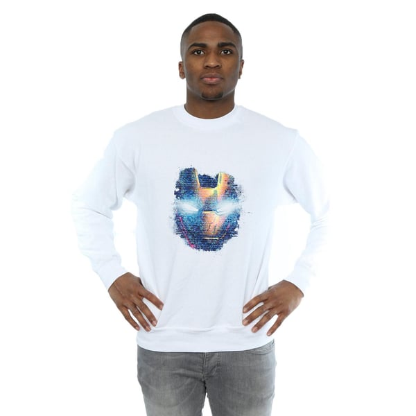 Marvel Mens Avengers Iron Man Distressed Head Sweatshirt
