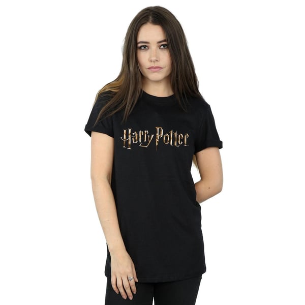 Harry Potter Womens/Ladies Full Colour Logo Cotton Boyfriend T-Shirt
