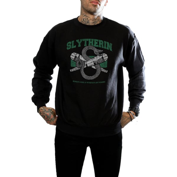 Harry Potter Mens Slytherin Quidditch Emblem Sweatshirt