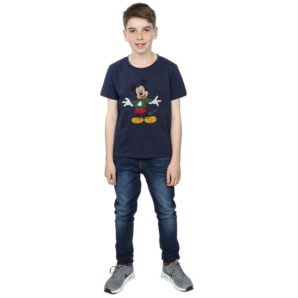 Disney Boys Mickey Mouse Christmas Jumper T-Shirt