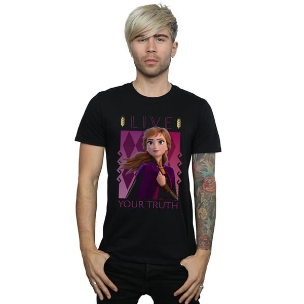 Disney Mens Frozen 2 Anna Live Your Truth T-Shirt