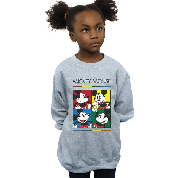 Disney Girls Mickey Mouse Square Colour Sweatshirt