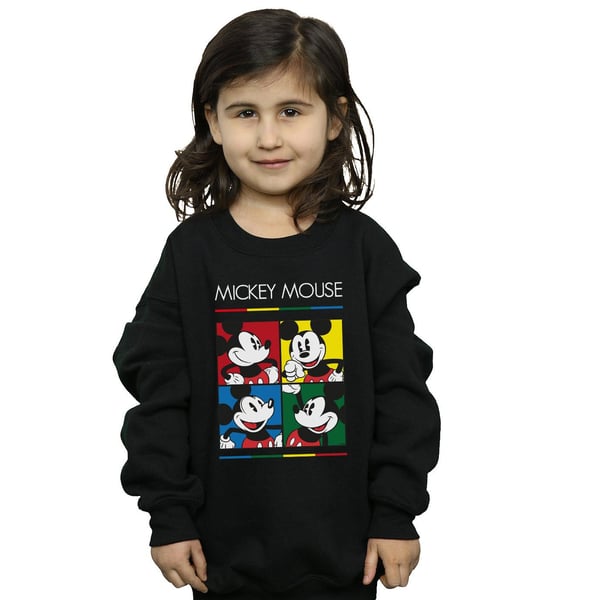 Disney Girls Mickey Mouse Square Colour Sweatshirt