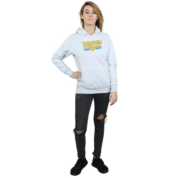 DC Comics Womens/Ladies Wonder Woman Crackle Logo Hoodie