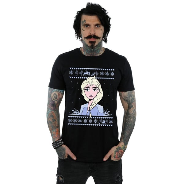 Disney Mens Frozen 2 Elsa Christmas T-Shirt
