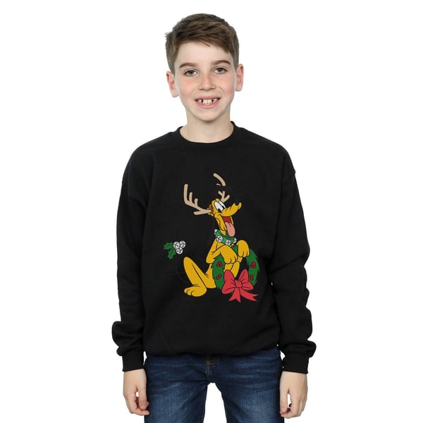 Disney Boys Pluto Christmas Reindeer Sweatshirt