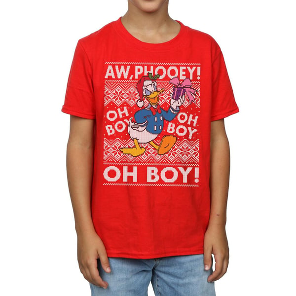 Disney Boys Donald Duck Christmas Fair Isle T-Shirt