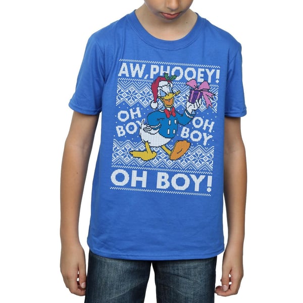 Disney Boys Donald Duck Christmas Fair Isle T-Shirt