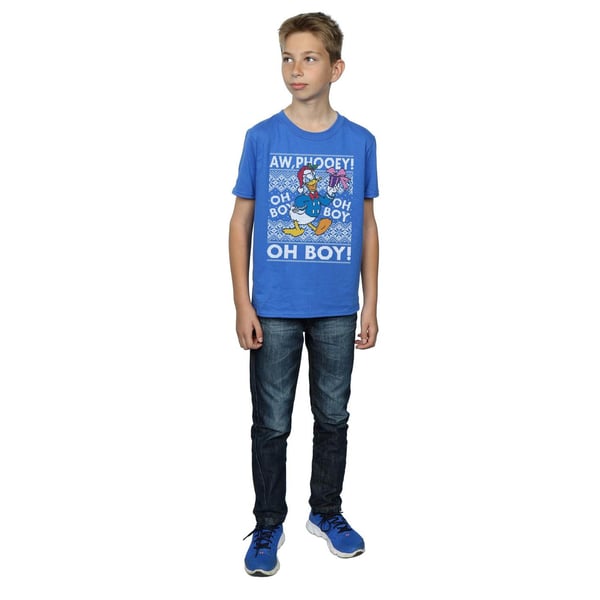 Disney Boys Donald Duck Christmas Fair Isle T-Shirt