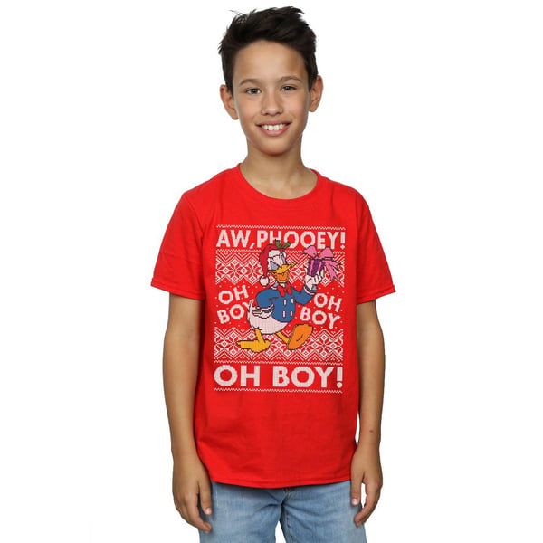 Disney Boys Donald Duck Christmas Fair Isle T-Shirt