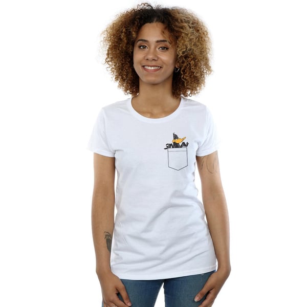 Looney Tunes Womens/Ladies Daffy Duck Faux Pocket Cotton T-Shirt
